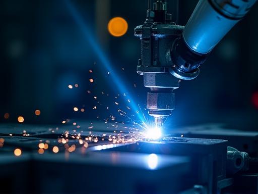 로봇 팔이 정교하게 금속을 용접하는 모습